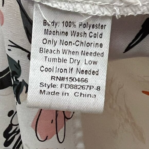 Fun2Fun Women's Floral Boho Blouse w/Henley neckline, 3/4 Sleeves, Plus Size 3X - Picture 6 of 6